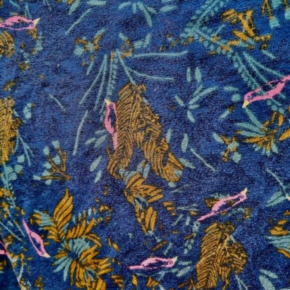 LuLaRoe Maxi Skirt Size Large Floral Birds Navy Blue Green Pink Yellow - Picture 2 of 3